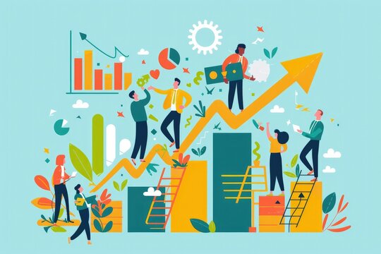 Teamwork graphics Royalty Free Vector Image - VectorStock