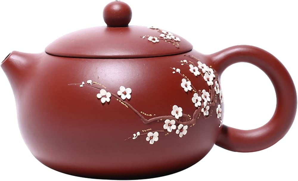 fanquare 250 ml Handmade Chinese Purple Clay Teapots, Plum Blossom Pattern  Yixing Zisha Teapot, Ceramic Kungfu Tea Set for Adults : Amazon.de: Home &amp;  ...