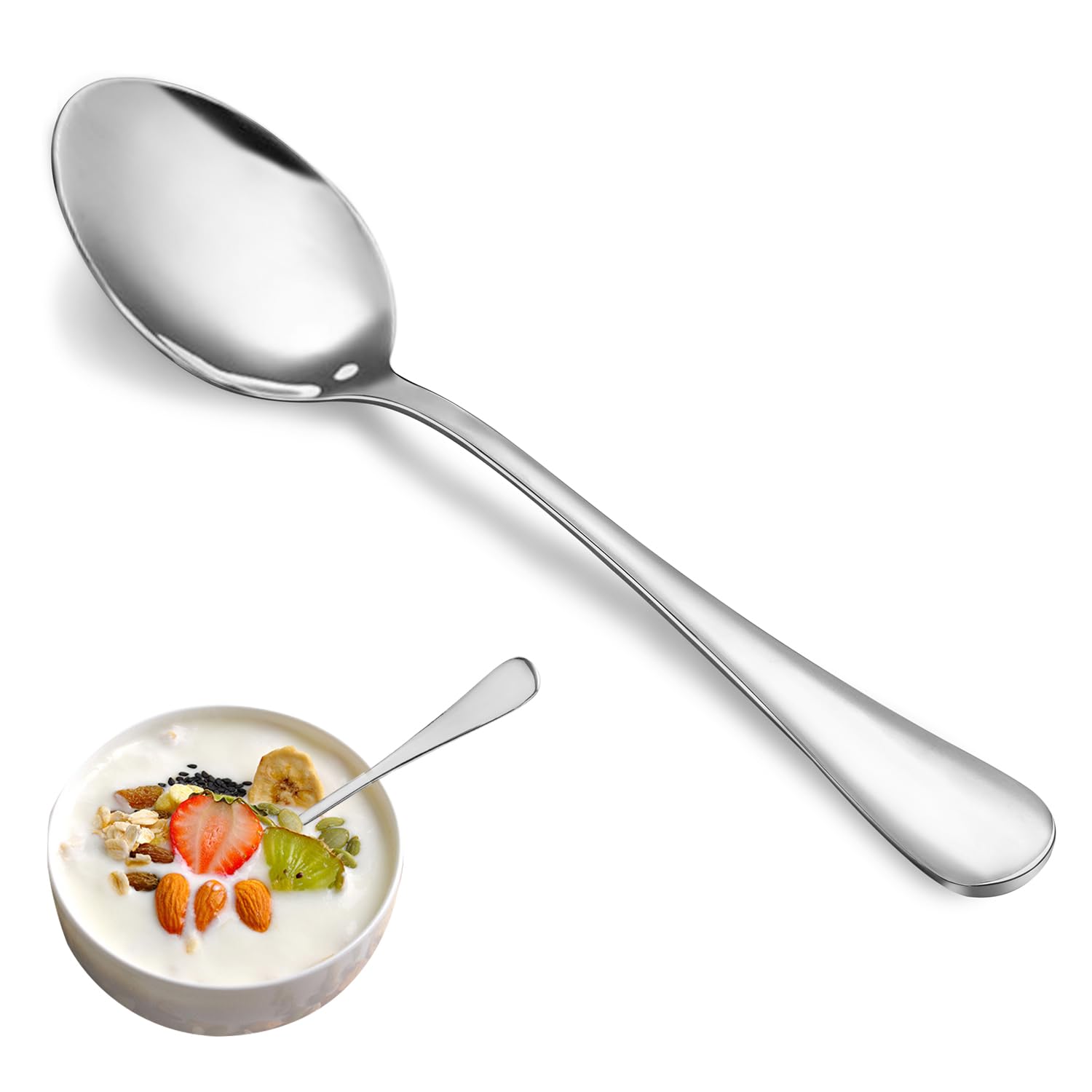 24 Piece Teaspoon Set, Food Grade 18/10 Stainless Steel Tea Spoons, Durable  Small Spoons, Metal Dessert Spoons, Spoons, Flatware for Home, Mirror ...