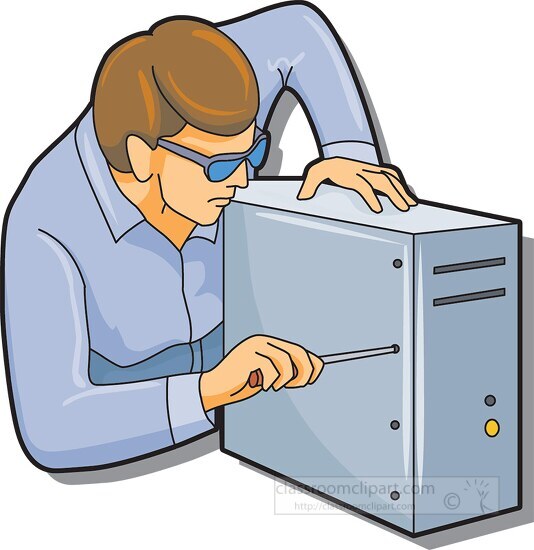 Occupation Clipart-computer tech