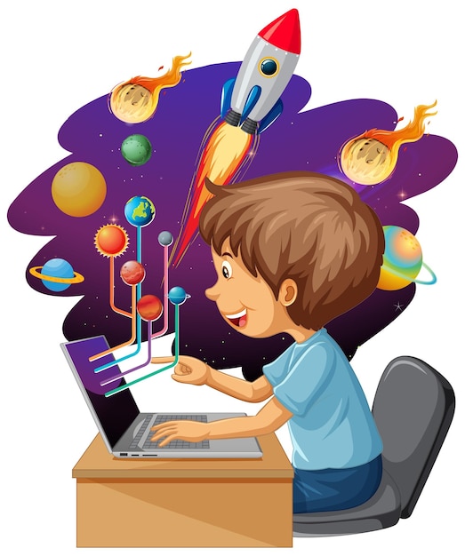 technology boy cliparts