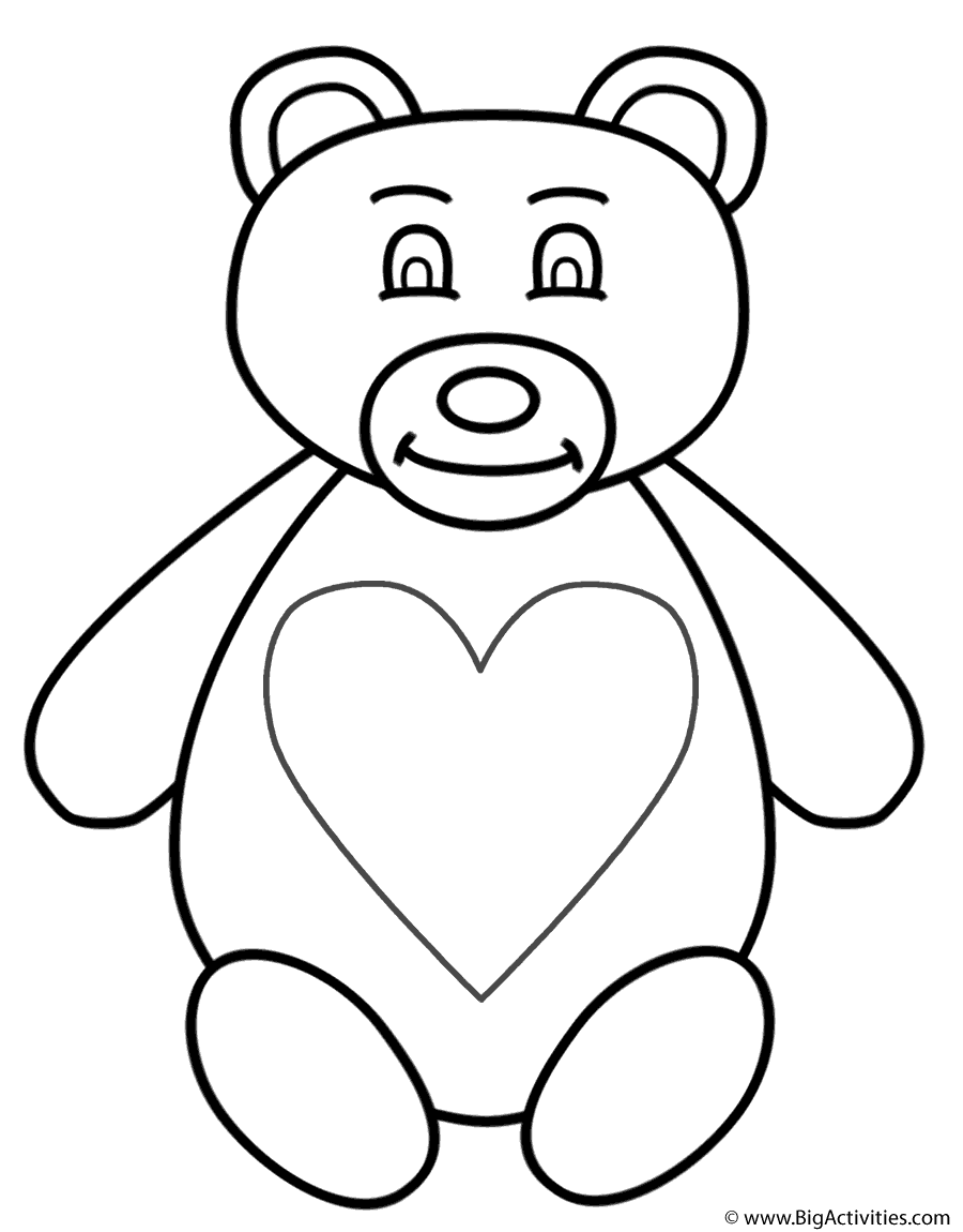 Teddy Bear - Coloring Page (Mothers Day)