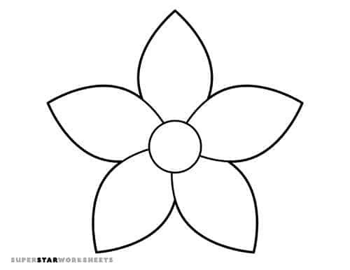 template for flower