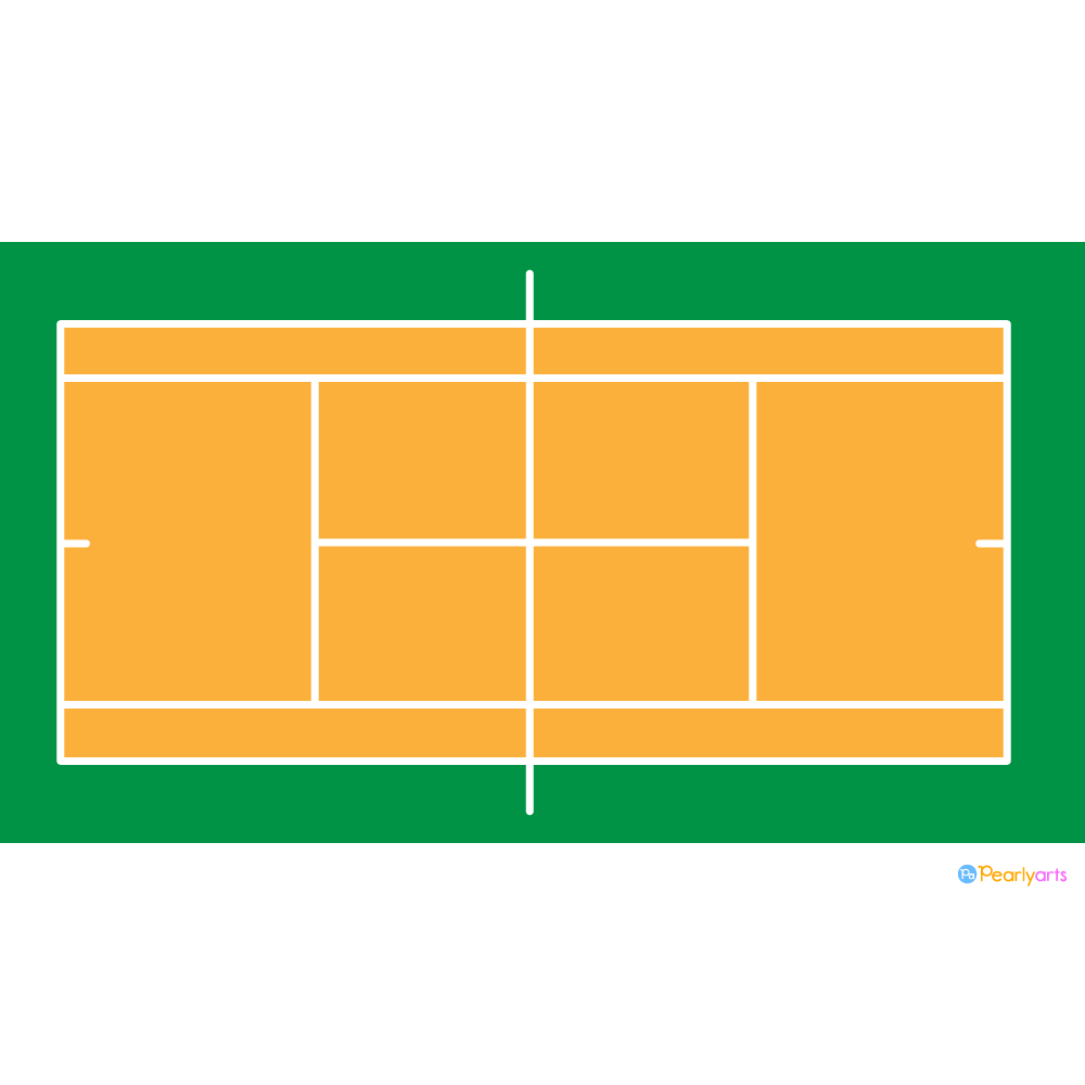 FREE Tennis Court Clipart (PNG File) | Pearly Arts