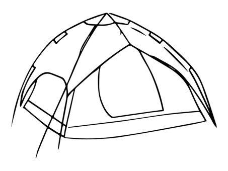 tent outline cliparts