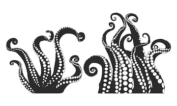 Premium Vector | Octopus tentacles silhouette Tentacles silhouette ...