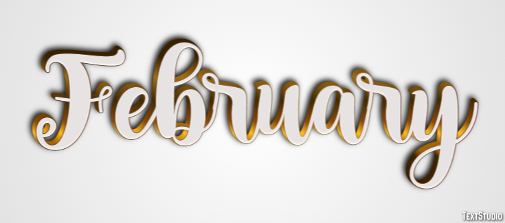 February Text Effect and Logo Design Word