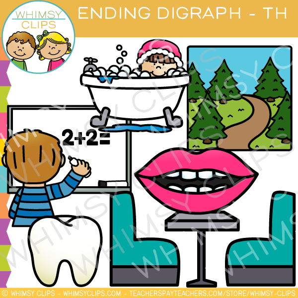 Final Digraph Clip Art - TH Words