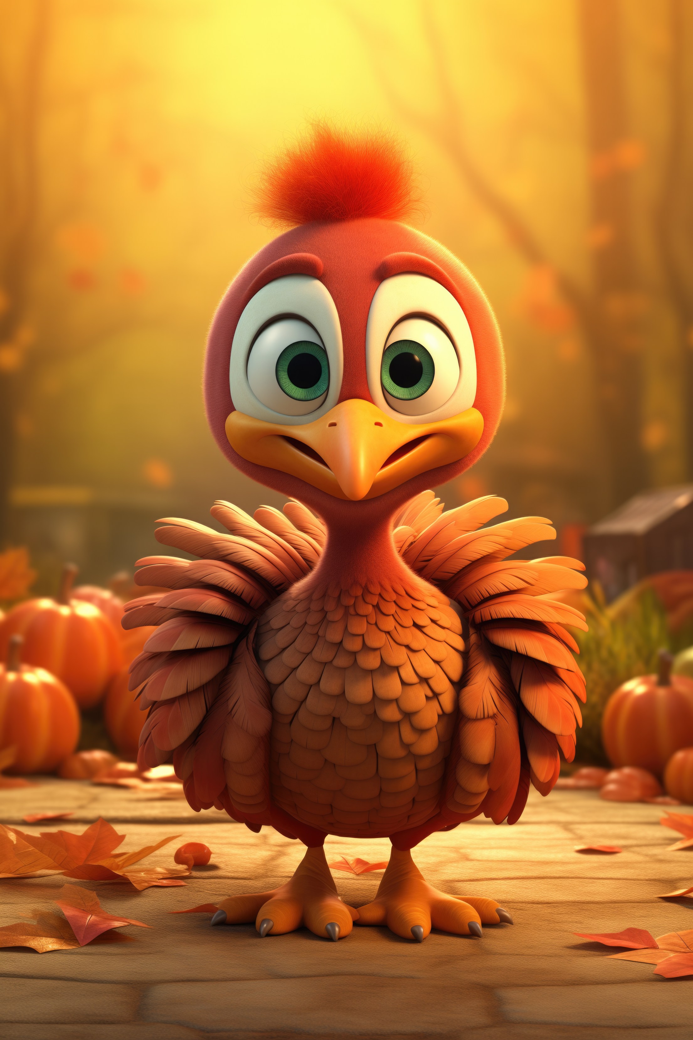 Cute Thanksgiving Turkey 3D Illustration | Free Animal Picture by ...