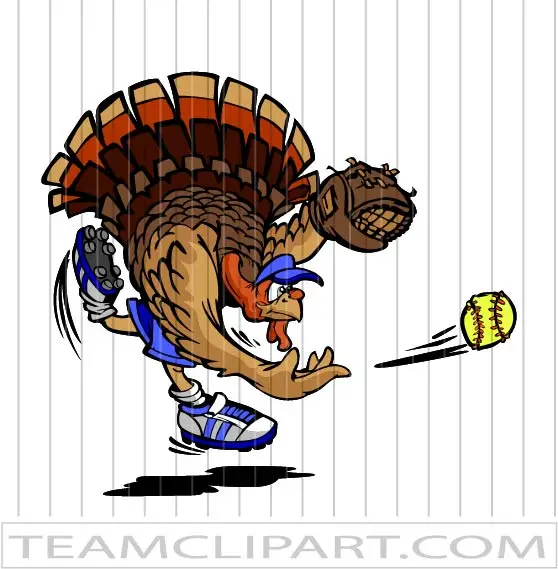 thanksgiving softball cliparts