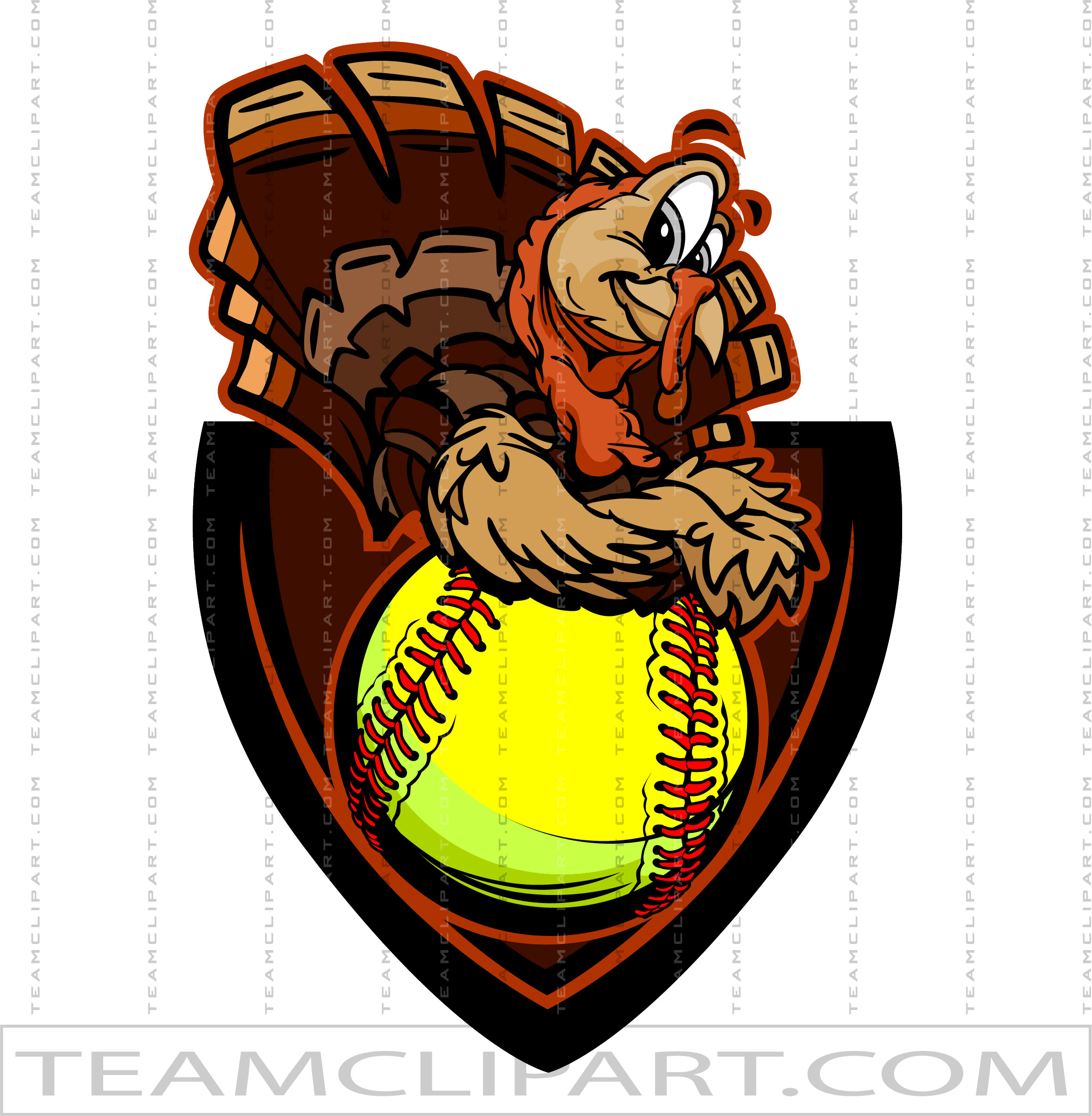 thanksgiving softball cliparts