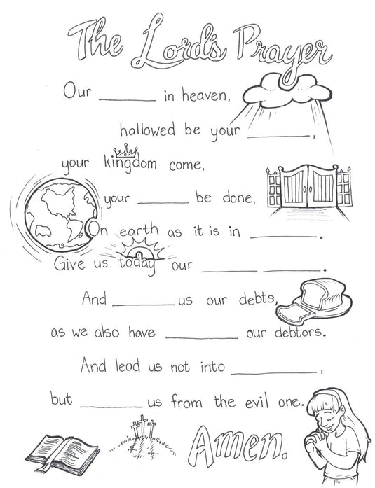 the lord s prayer coloring pages for children