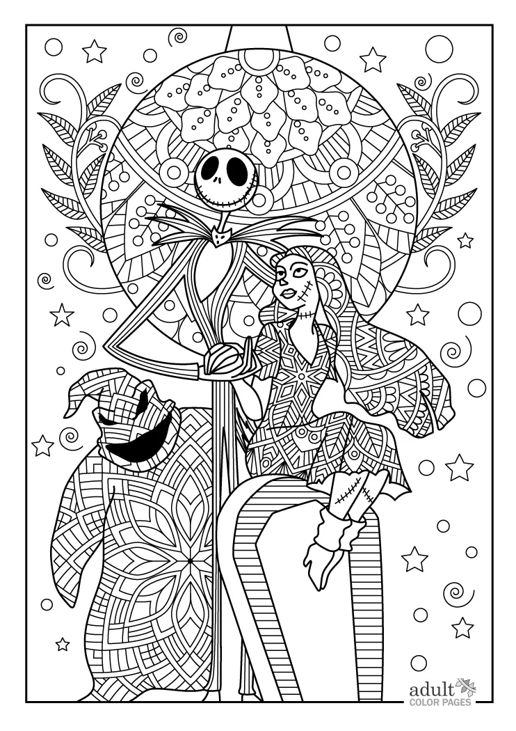 the nightmare before christmas coloring pages