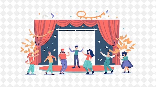 theater characters cliparts
