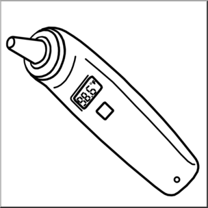 Clip Art: Medicine &amp; Medical Technology: Thermometer: Infrared Ear ...