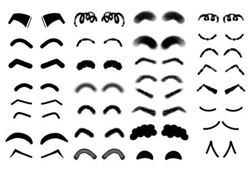 thick eyebrows cliparts