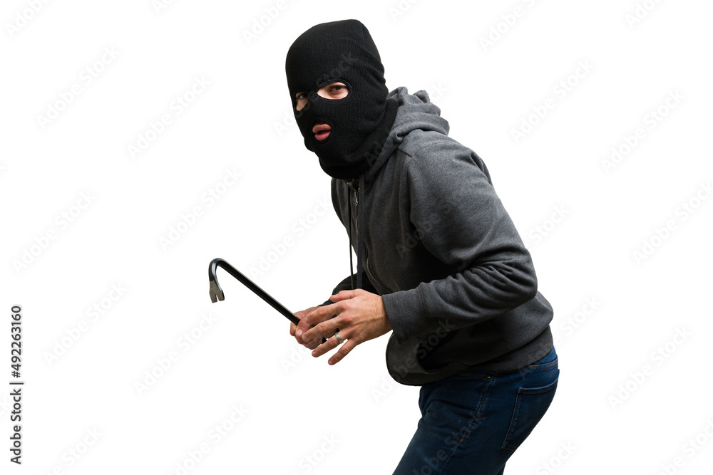 Portrait of a thief stealing Stock-Foto | Adobe Stock