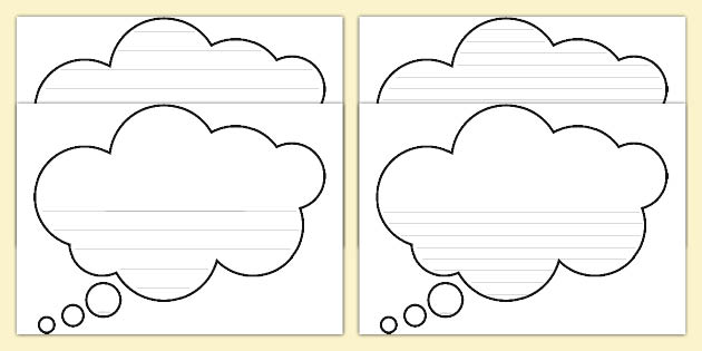 thinking bubbles template