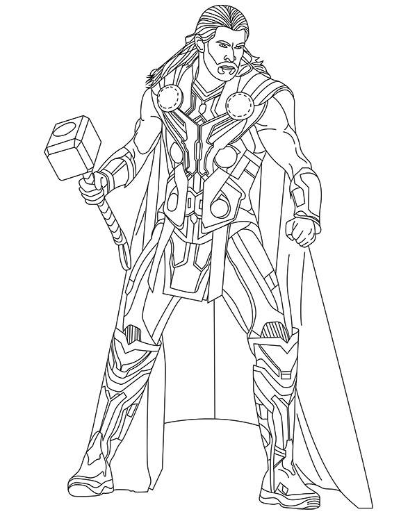 thor coloring pages