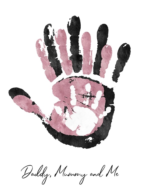 three handprints cliparts