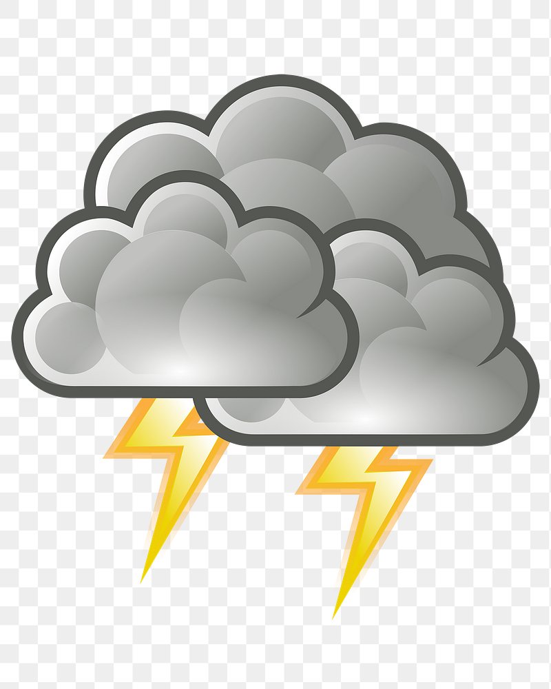 Thunder cloud clipart, illustration. Free | Free Photo - rawpixel