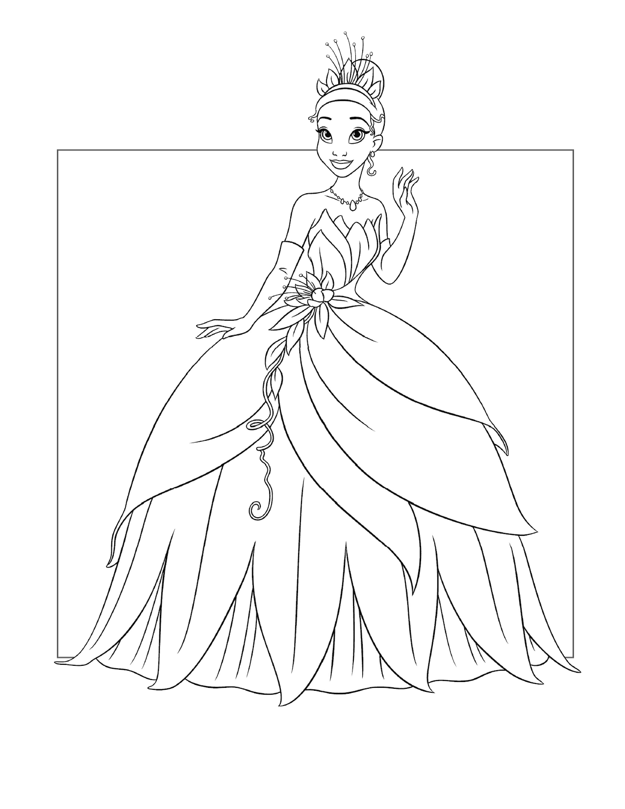 Princess Tiana Coloring Pages – Printable Coloring Pages