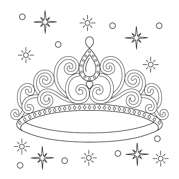 tiara coloring pages