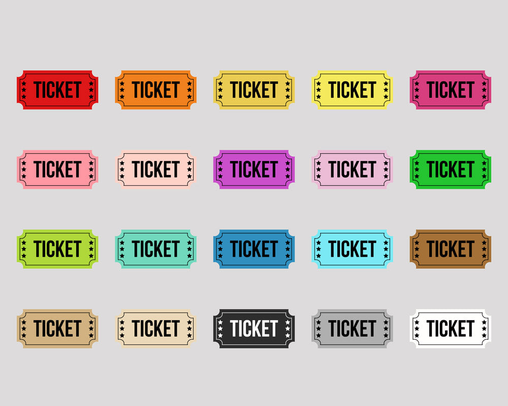 Movie Ticket Clipart | The Digital Download Shop
