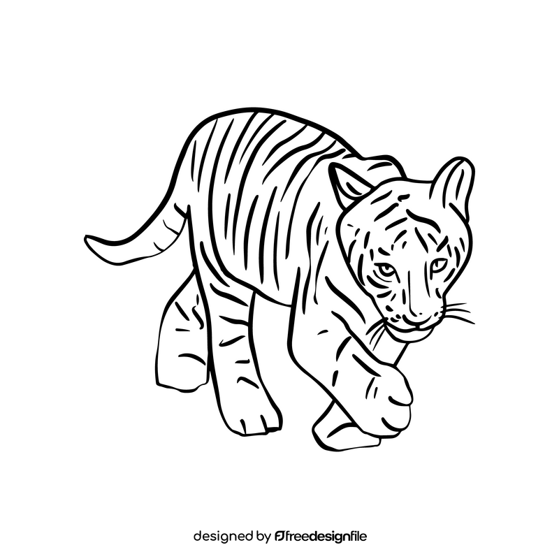 tiger cliparts black