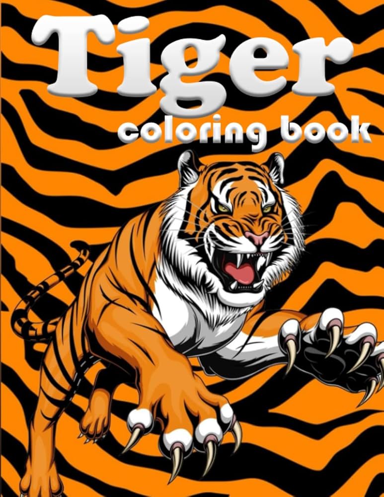 Tiger coloring book: 100 page amazing animal coloring book for your kids :  CENTER, SM EDUCATION: Amazon.de: Bücher