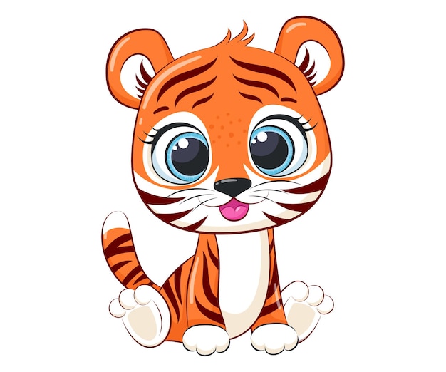 tiger cub clipart