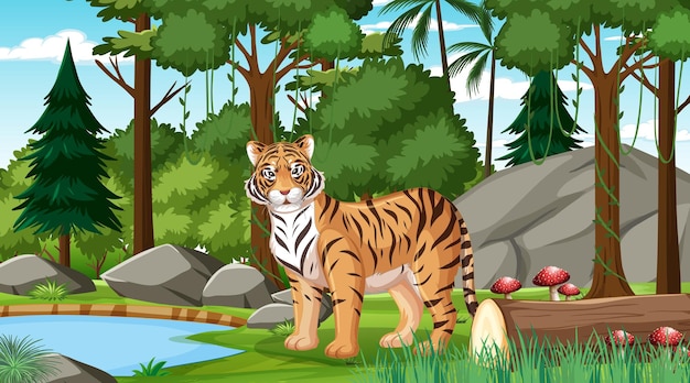 tiger habitat cliparts