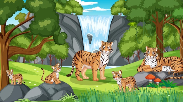 tiger habitat cliparts