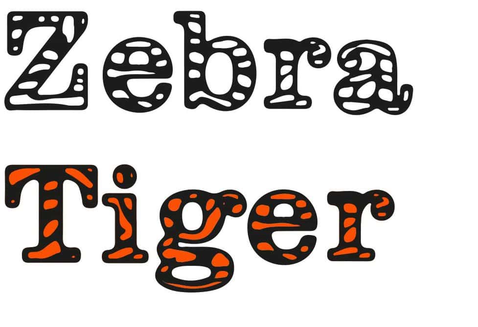 tiger stripe font