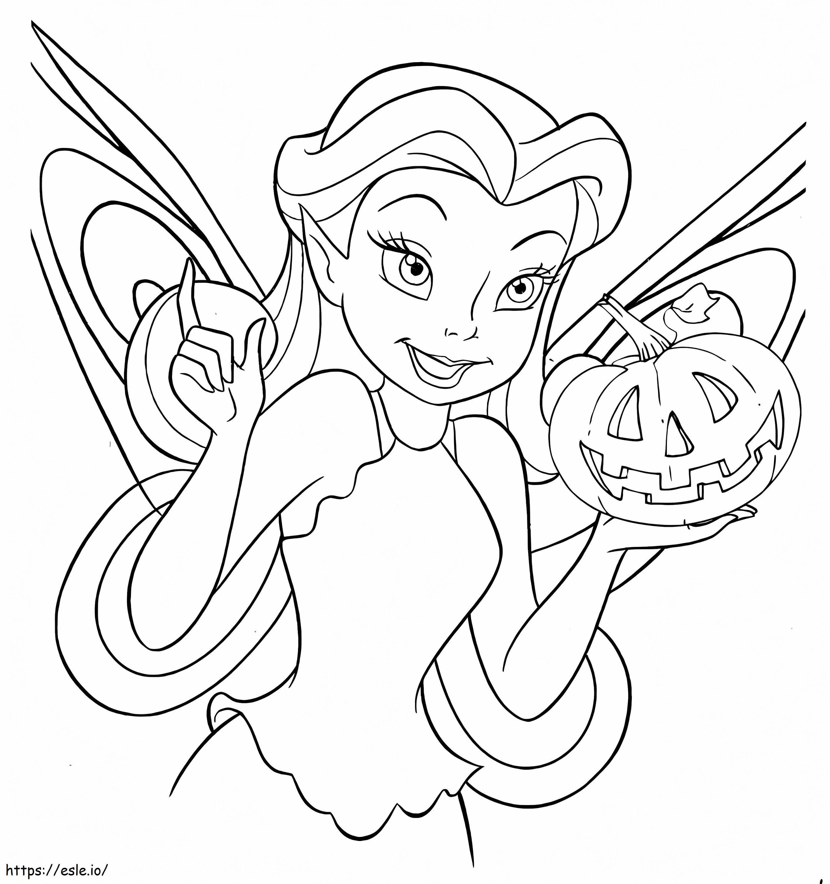 tinkerbell halloween coloring pages