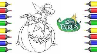 tinkerbell halloween coloring pages