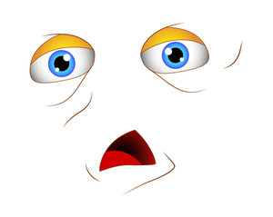 Tired Cartoon Face Expression Royalty-Free Stock Image - Storyblocks