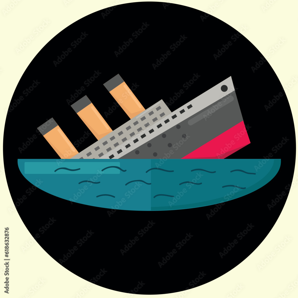 Titanic icon clipart avatar logotype isolated vector illustration ...