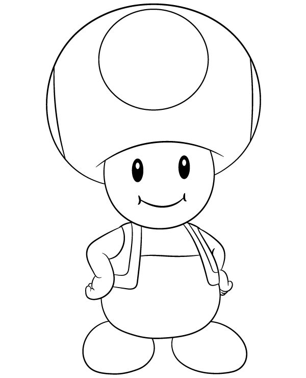 toad coloring pages from super mario