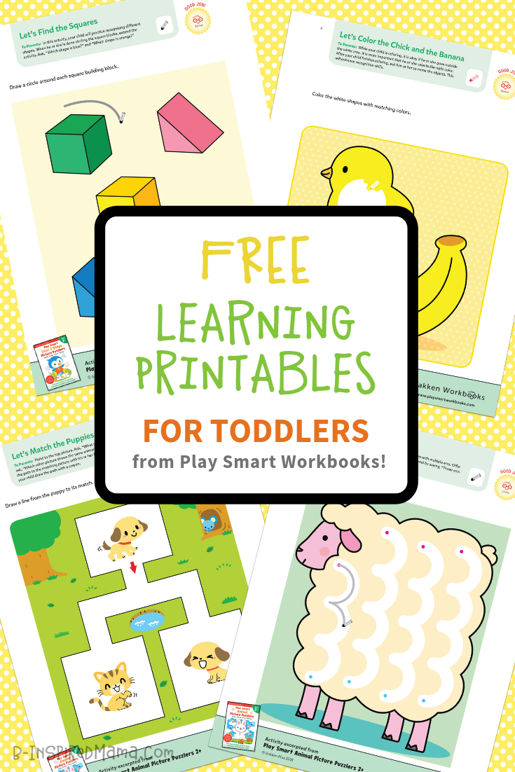 Colorful &amp; Fun FREE Printables for Toddlers to Learn From