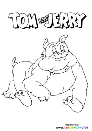 tom and jerry spike coloring pages