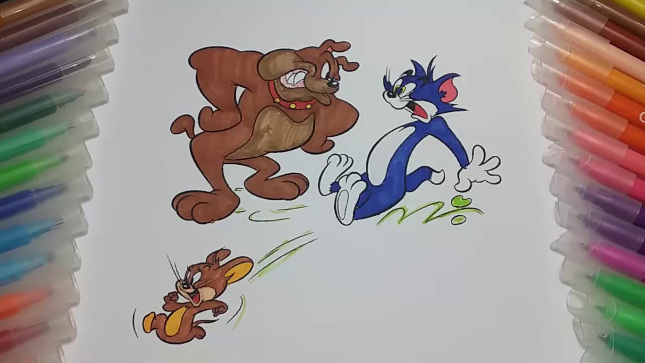 tom and jerry spike coloring pages