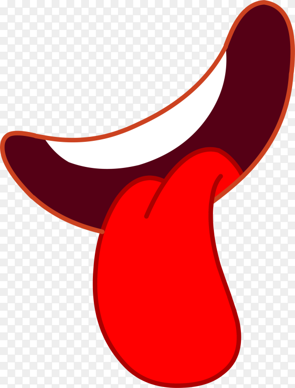 Red tongue illustration, Animation Cartoon Tongu on transparent ...