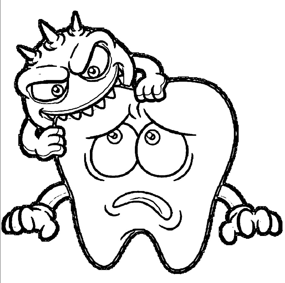 tooth pictures to color