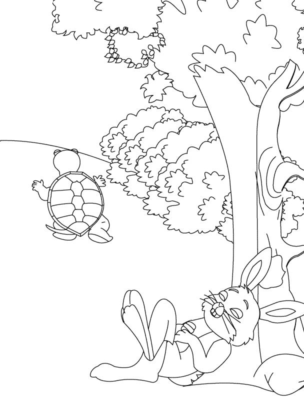 tortoise and the hare coloring pages