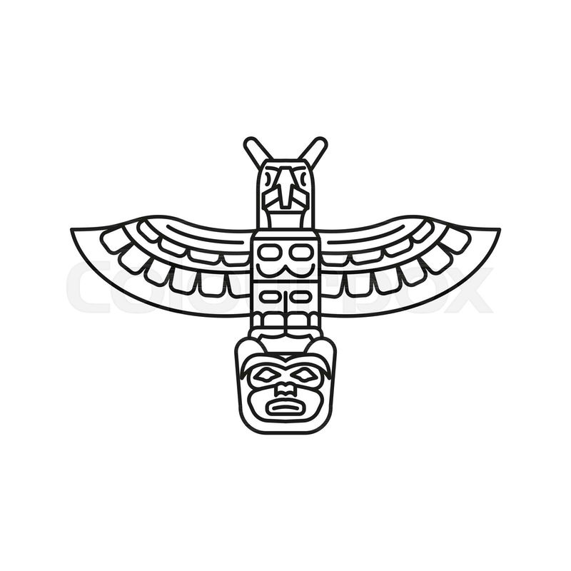 totem outline cliparts