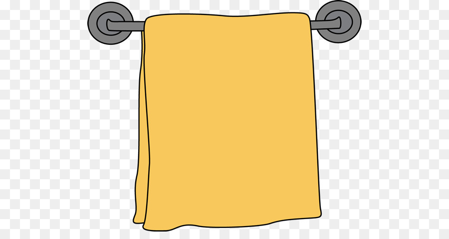 Towel - Yellow Towel Hanging on Rack - CleanPNG / KissPNG