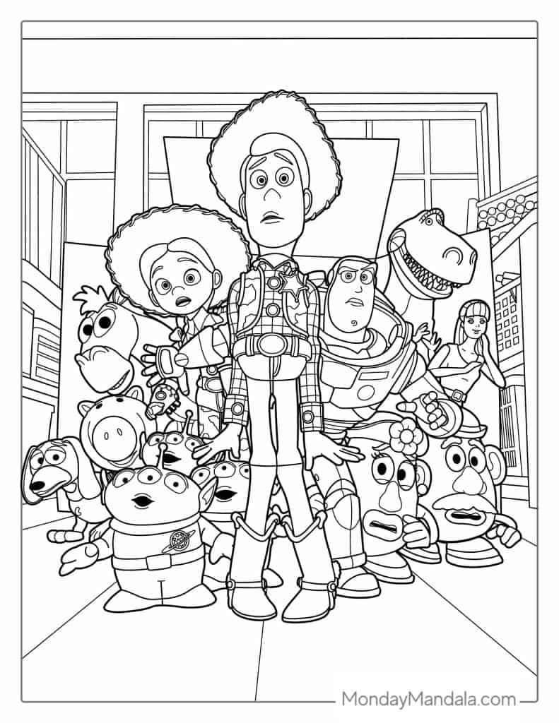 toy story color page