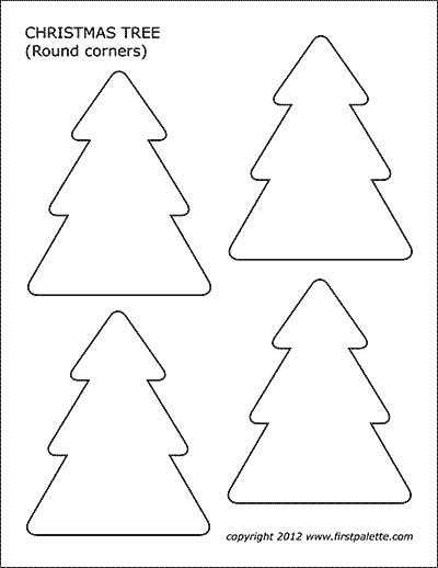 Christmas Tree Templates | Free Printable Templates &amp; Coloring ...