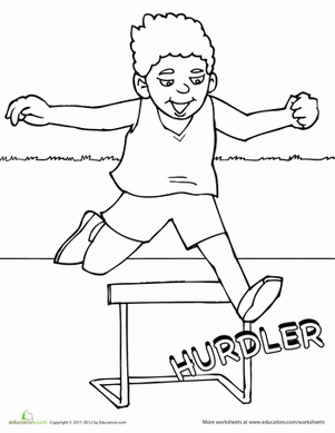 track and field coloring pages